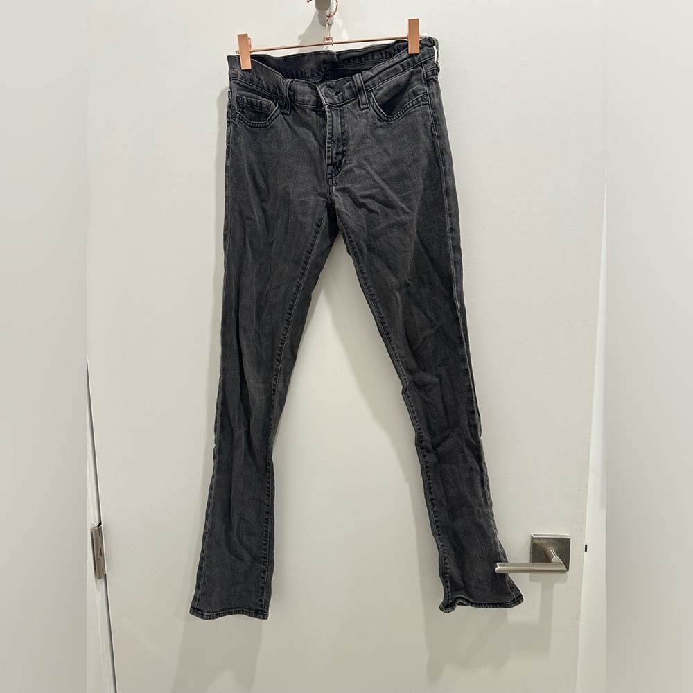 Faded Black super skinny 7 for all mankind jeans